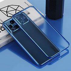 Coque Ultra Fine TPU Souple Housse Etui Transparente H02 pour Oppo Find X3 Pro 5G Bleu