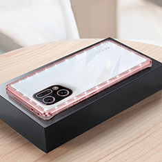 Coque Ultra Fine TPU Souple Housse Etui Transparente H02 pour Oppo Find X5 5G Rose