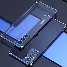 Coque Ultra Fine TPU Souple Housse Etui Transparente H02 pour Oppo Reno6 Pro 5G India Bleu