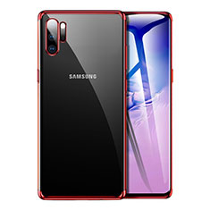 Coque Ultra Fine TPU Souple Housse Etui Transparente H02 pour Samsung Galaxy Note 10 Plus 5G Rouge