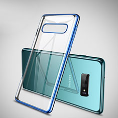 Coque Ultra Fine TPU Souple Housse Etui Transparente H02 pour Samsung Galaxy S10 5G Bleu