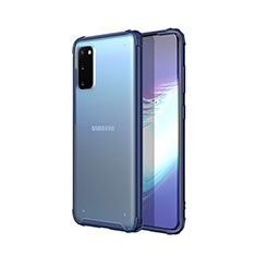 Coque Ultra Fine TPU Souple Housse Etui Transparente H02 pour Samsung Galaxy S20 5G Bleu