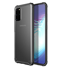Coque Ultra Fine TPU Souple Housse Etui Transparente H02 pour Samsung Galaxy S20 Plus Noir