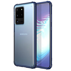 Coque Ultra Fine TPU Souple Housse Etui Transparente H02 pour Samsung Galaxy S20 Ultra 5G Bleu