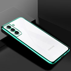 Coque Ultra Fine TPU Souple Housse Etui Transparente H02 pour Samsung Galaxy S21 Plus 5G Vert