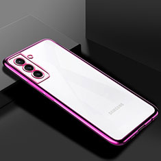 Coque Ultra Fine TPU Souple Housse Etui Transparente H02 pour Samsung Galaxy S21 Plus 5G Violet