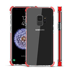 Coque Ultra Fine TPU Souple Housse Etui Transparente H02 pour Samsung Galaxy S9 Rouge