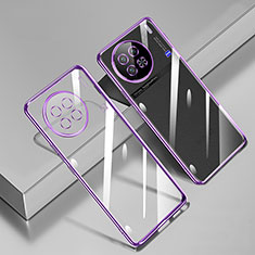 Coque Ultra Fine TPU Souple Housse Etui Transparente H02 pour Vivo X90 5G Violet