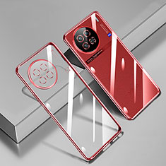 Coque Ultra Fine TPU Souple Housse Etui Transparente H02 pour Vivo X90 Pro 5G Rouge