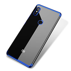 Coque Ultra Fine TPU Souple Housse Etui Transparente H02 pour Xiaomi Mi 8 Bleu