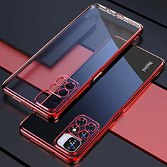 Coque Ultra Fine TPU Souple Housse Etui Transparente H02 pour Xiaomi Redmi 10 (2022) Rouge