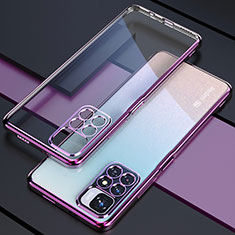 Coque Ultra Fine TPU Souple Housse Etui Transparente H02 pour Xiaomi Redmi Note 11 Pro+ Plus 5G Violet