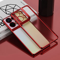 Coque Ultra Fine TPU Souple Housse Etui Transparente H02 pour Xiaomi Redmi Note 13 Pro 5G Rouge
