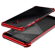 Coque Ultra Fine TPU Souple Housse Etui Transparente H02 pour Xiaomi Redmi Note 4 Rouge