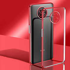 Coque Ultra Fine TPU Souple Housse Etui Transparente H02 pour Xiaomi Redmi Note 9 5G Rouge