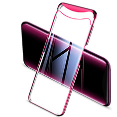 Coque Ultra Fine TPU Souple Housse Etui Transparente H03 pour Oppo Find X Super Flash Edition Rose Rouge