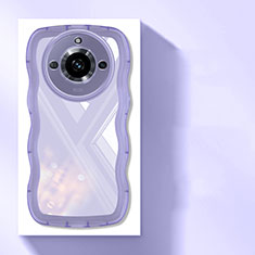 Coque Ultra Fine TPU Souple Housse Etui Transparente H03 pour Realme 11 Pro 5G Violet