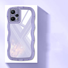 Coque Ultra Fine TPU Souple Housse Etui Transparente H03 pour Realme 9 Pro 5G Violet