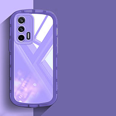 Coque Ultra Fine TPU Souple Housse Etui Transparente H03 pour Realme X7 Max 5G Violet
