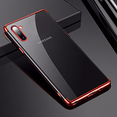 Coque Ultra Fine TPU Souple Housse Etui Transparente H03 pour Samsung Galaxy Note 10 5G Rouge