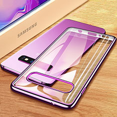 Coque Ultra Fine TPU Souple Housse Etui Transparente H03 pour Samsung Galaxy S10 Plus Violet