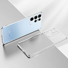Coque Ultra Fine TPU Souple Housse Etui Transparente H03 pour Samsung Galaxy S21 Ultra 5G Argent