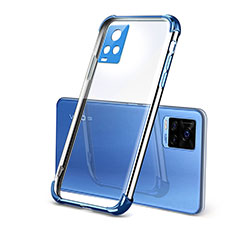 Coque Ultra Fine TPU Souple Housse Etui Transparente H03 pour Vivo V20 Pro 5G Bleu