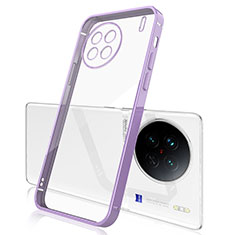 Coque Ultra Fine TPU Souple Housse Etui Transparente H03 pour Vivo X90 Pro 5G Violet