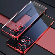 Coque Ultra Fine TPU Souple Housse Etui Transparente H03 pour Xiaomi Redmi Note 13 Pro 5G Rouge