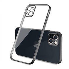 Coque Ultra Fine TPU Souple Housse Etui Transparente H04 pour Apple iPhone 13 Noir