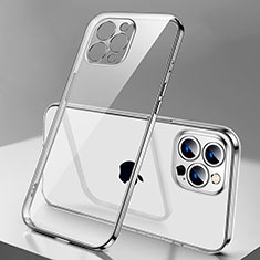 Coque Ultra Fine TPU Souple Housse Etui Transparente H04 pour Apple iPhone 13 Pro Argent