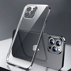 Coque Ultra Fine TPU Souple Housse Etui Transparente H04 pour Apple iPhone 13 Pro Max Noir