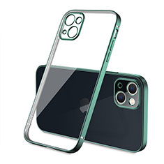 Coque Ultra Fine TPU Souple Housse Etui Transparente H04 pour Apple iPhone 14 Plus Vert