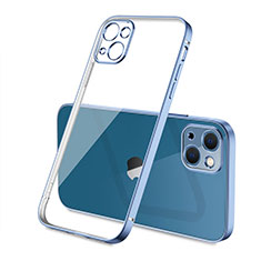 Coque Ultra Fine TPU Souple Housse Etui Transparente H04 pour Apple iPhone 15 Plus Bleu