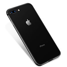 Coque Ultra Fine TPU Souple Housse Etui Transparente H04 pour Apple iPhone 8 Plus Noir