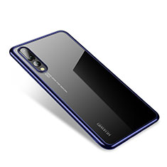 Coque Ultra Fine TPU Souple Housse Etui Transparente H04 pour Huawei P20 Pro Bleu