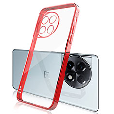 Coque Ultra Fine TPU Souple Housse Etui Transparente H04 pour OnePlus 11 5G Rouge