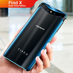 Coque Ultra Fine TPU Souple Housse Etui Transparente H04 pour Oppo Find X Super Flash Edition Bleu