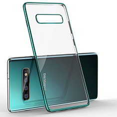 Coque Ultra Fine TPU Souple Housse Etui Transparente H04 pour Samsung Galaxy S10 Plus Vert