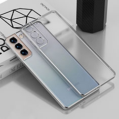 Coque Ultra Fine TPU Souple Housse Etui Transparente H04 pour Samsung Galaxy S21 5G Argent