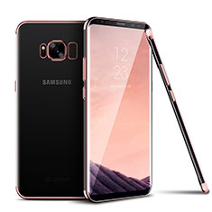 Coque Ultra Fine TPU Souple Housse Etui Transparente H04 pour Samsung Galaxy S8 Or Rose