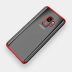 Coque Ultra Fine TPU Souple Housse Etui Transparente H04 pour Samsung Galaxy S9 Rouge