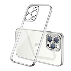 Coque Ultra Fine TPU Souple Housse Etui Transparente H05 pour Apple iPhone 13 Pro Max Argent