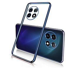 Coque Ultra Fine TPU Souple Housse Etui Transparente H05 pour OnePlus 11 5G Bleu