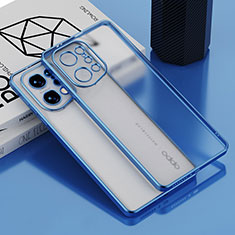 Coque Ultra Fine TPU Souple Housse Etui Transparente H05 pour Oppo Find X5 5G Bleu