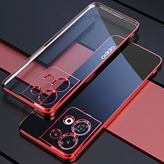 Coque Ultra Fine TPU Souple Housse Etui Transparente H05 pour Oppo Reno8 5G Rouge
