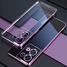 Coque Ultra Fine TPU Souple Housse Etui Transparente H05 pour Oppo Reno8 Pro+ Plus 5G Violet