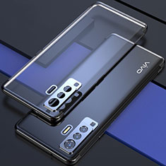 Coque Ultra Fine TPU Souple Housse Etui Transparente H05 pour Vivo X50 5G Noir