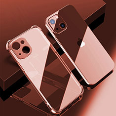 Coque Ultra Fine TPU Souple Housse Etui Transparente H06 pour Apple iPhone 13 Mini Or Rose