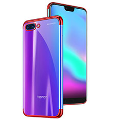 Coque Ultra Fine TPU Souple Housse Etui Transparente H06 pour Huawei Honor 10 Rouge